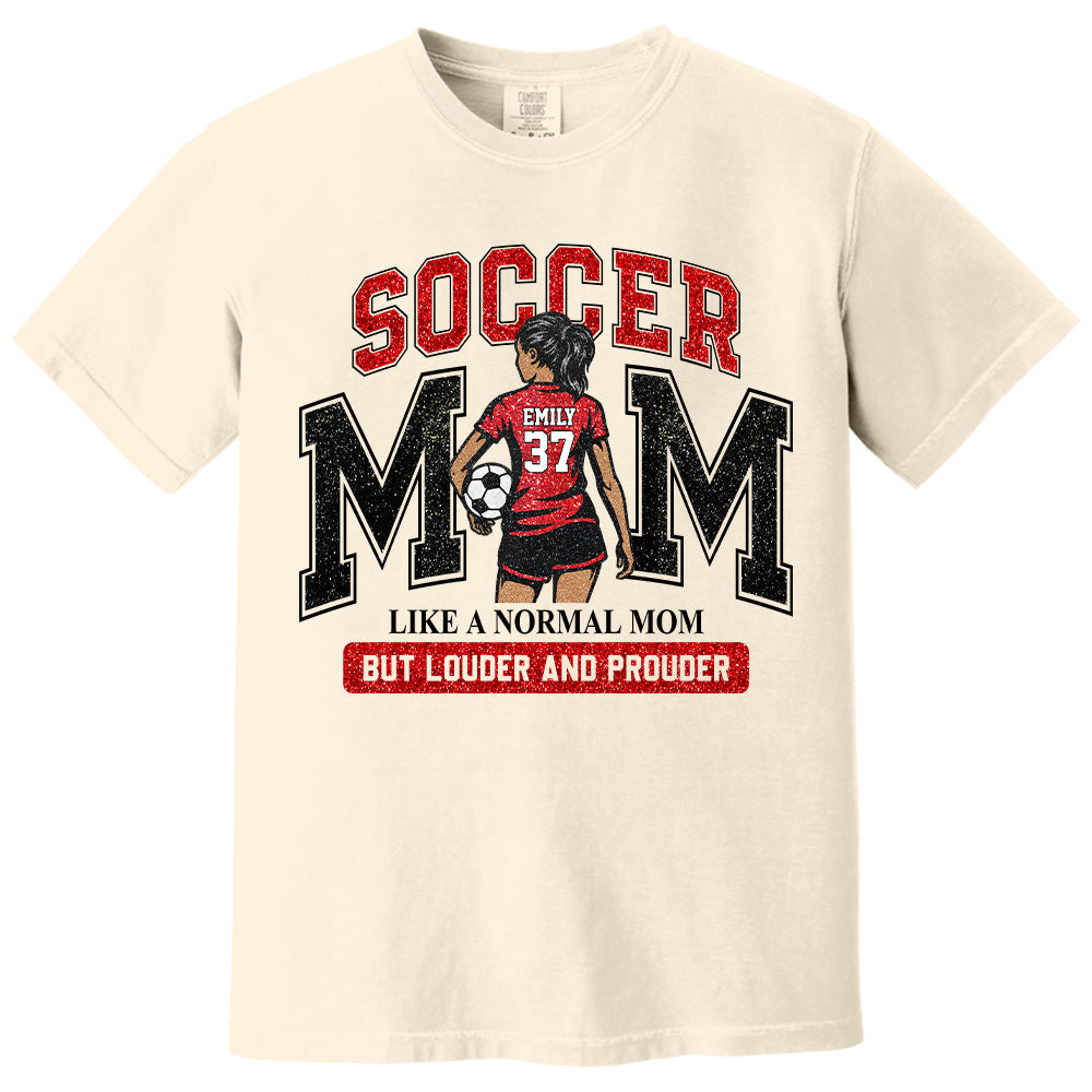 Personalized Soccer Mom Shirt, Custom Soccer Sports Mom Nickname Shirt, Gift For Sports Family T1807 Pt99