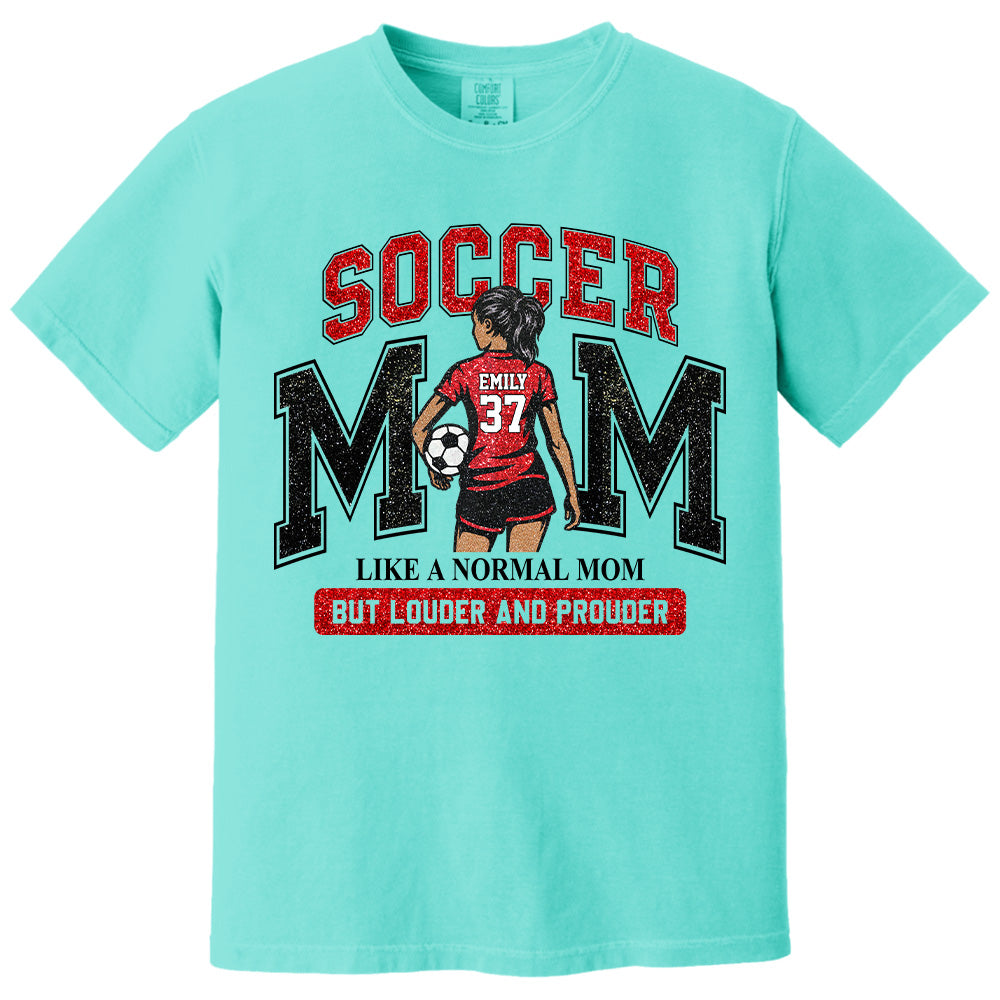 Personalized Soccer Mom Shirt, Custom Soccer Sports Mom Nickname Shirt, Gift For Sports Family T1807 Pt99
