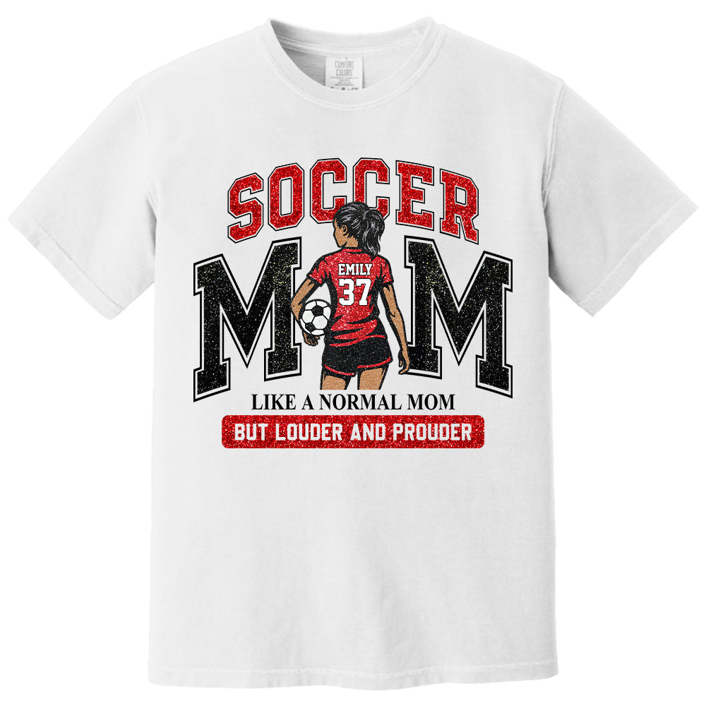 Personalized Soccer Mom Shirt, Custom Soccer Sports Mom Nickname Shirt, Gift For Sports Family T1807 Pt99