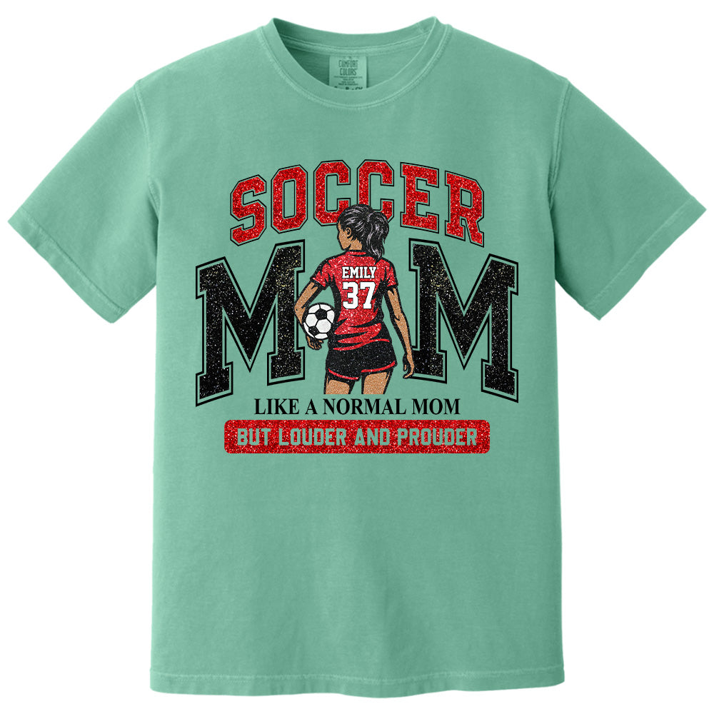 Personalized Soccer Mom Shirt, Custom Soccer Sports Mom Nickname Shirt, Gift For Sports Family T1807 Pt99