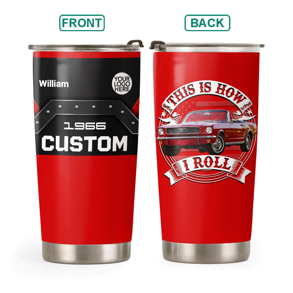 Custom Photo Car Tumbler - Gift for Father's Day, Car Lovers A2110