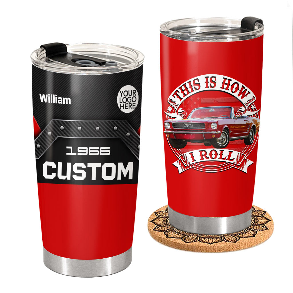 Custom Photo Car Tumbler - Gift for Father's Day, Car Lovers A2110