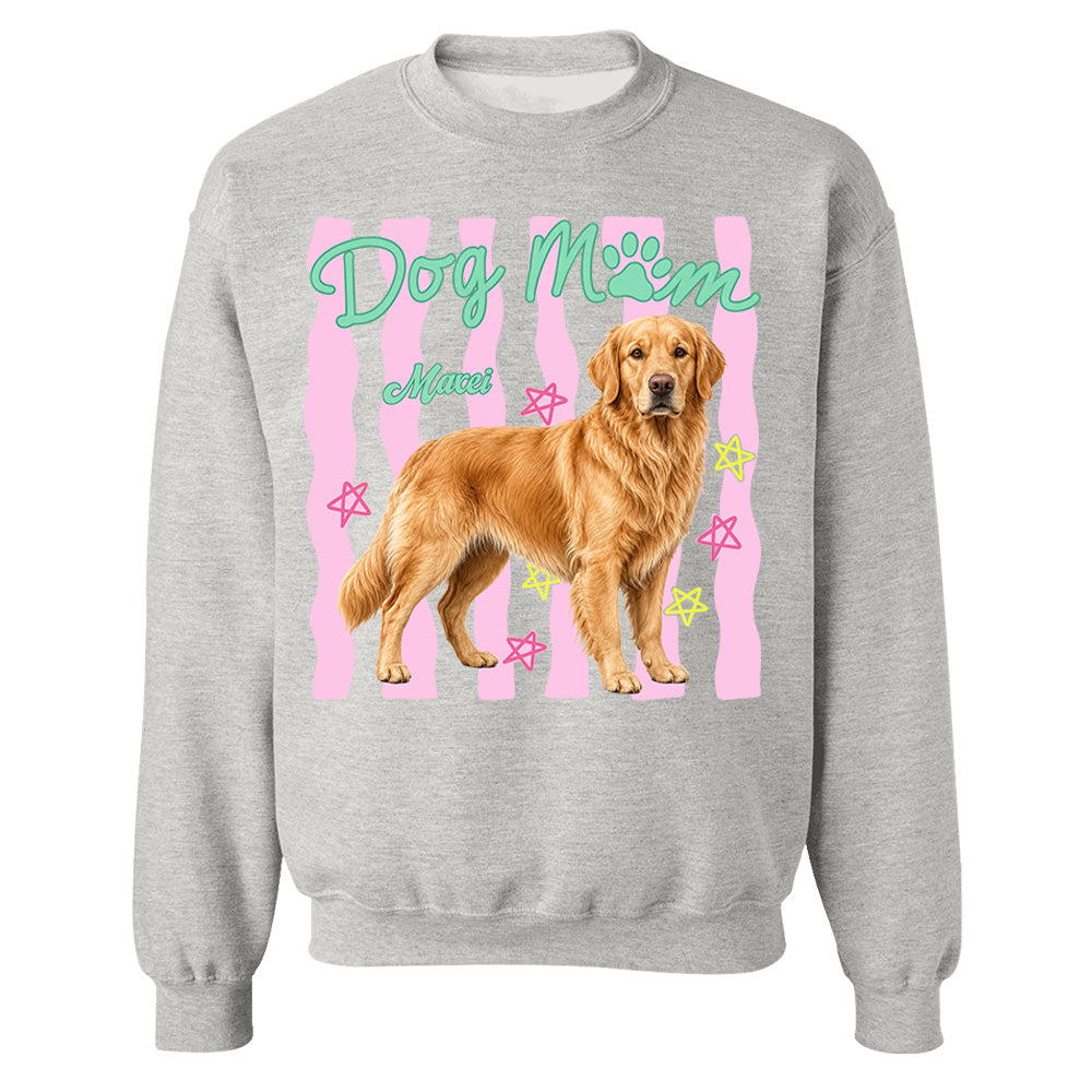 Personalized Dog Mom Shirt, Everyday Striped Shirt, Preppy Dog Mama, Gift For Dog Lover T1807 Pt99