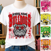 Gameday School Spirit,  Personalized School Spirit Retro School Mascot, Football Baseball Softball Team Shirt, Gift For Teacher Student Sport Lovers MI209 Nh00