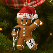 Injured Gingerbread Ornament 2025, Personalized Broken Leg Christmas, Holiday Gag, Broken Arm Decor, Christmas Tree Gift, Injury Ornament T18 VH01