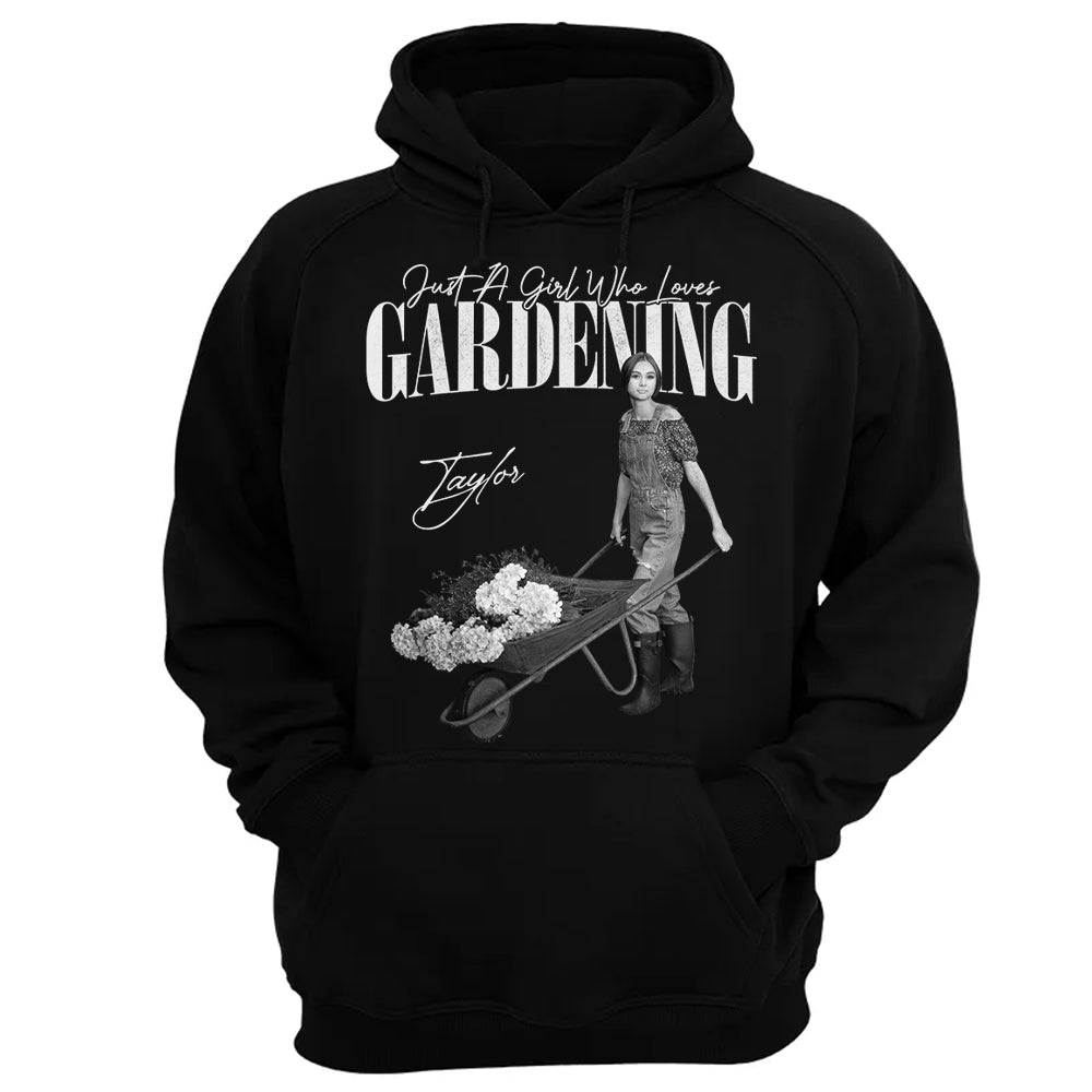 Just A Girl Who Loves Gardening - Washed Tee Retro Bootleg Shirt For Gardening Lovers Na02