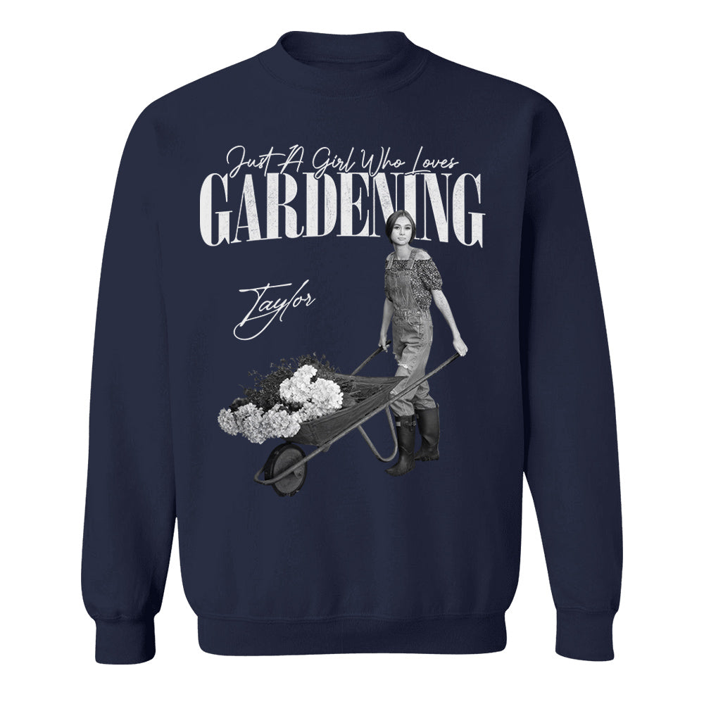 Just A Girl Who Loves Gardening - Washed Tee Retro Bootleg Shirt For Gardening Lovers Na02