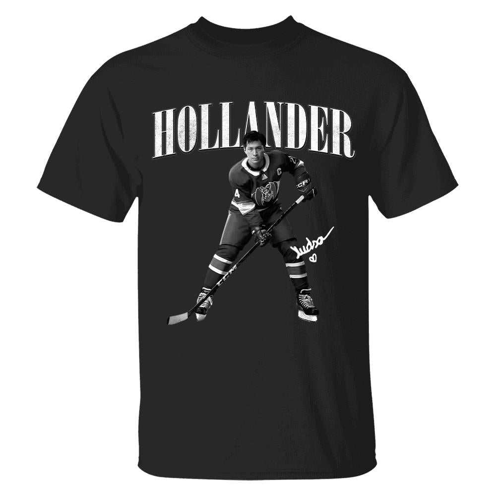 Custom Photo Ice Hockey Vintage Shirt, Hockey Tee Hv01
