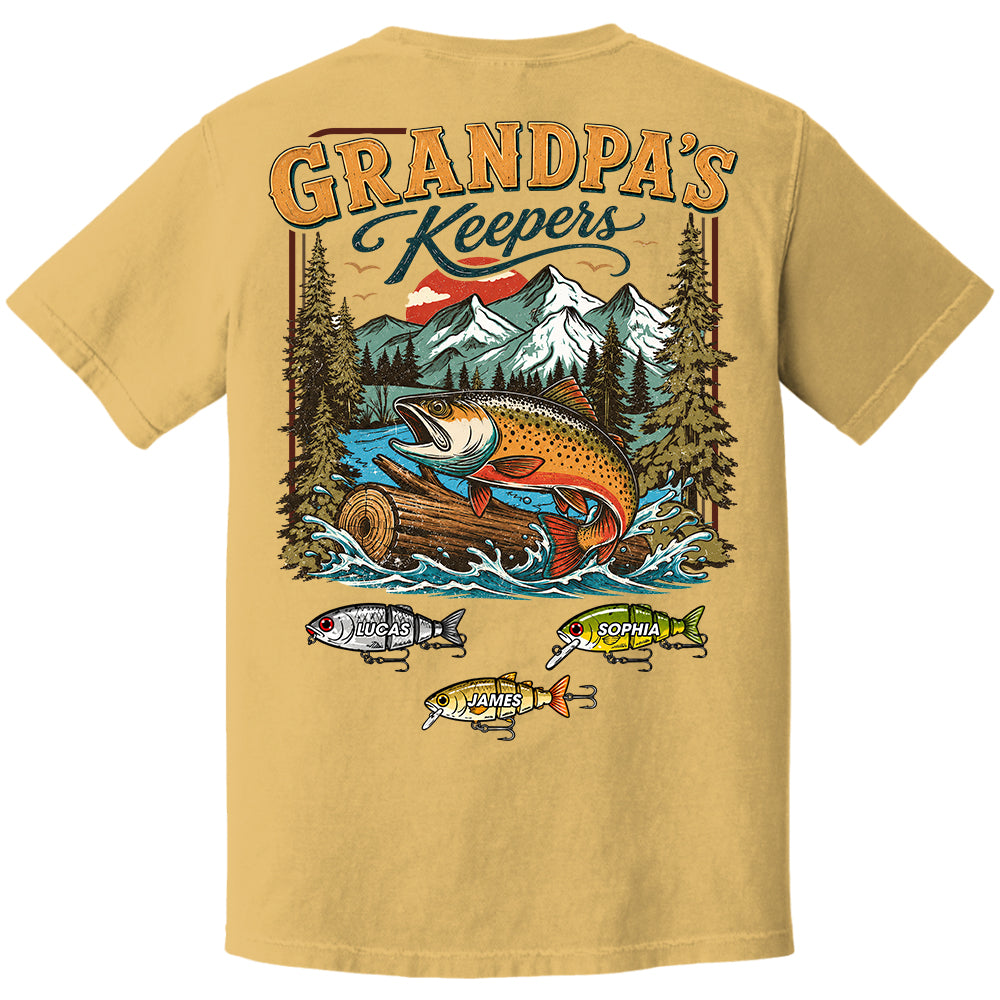 Grandpa’s Keepers T-Shirt – Personalized Fishing Grandpa Shirt Vr2 T24