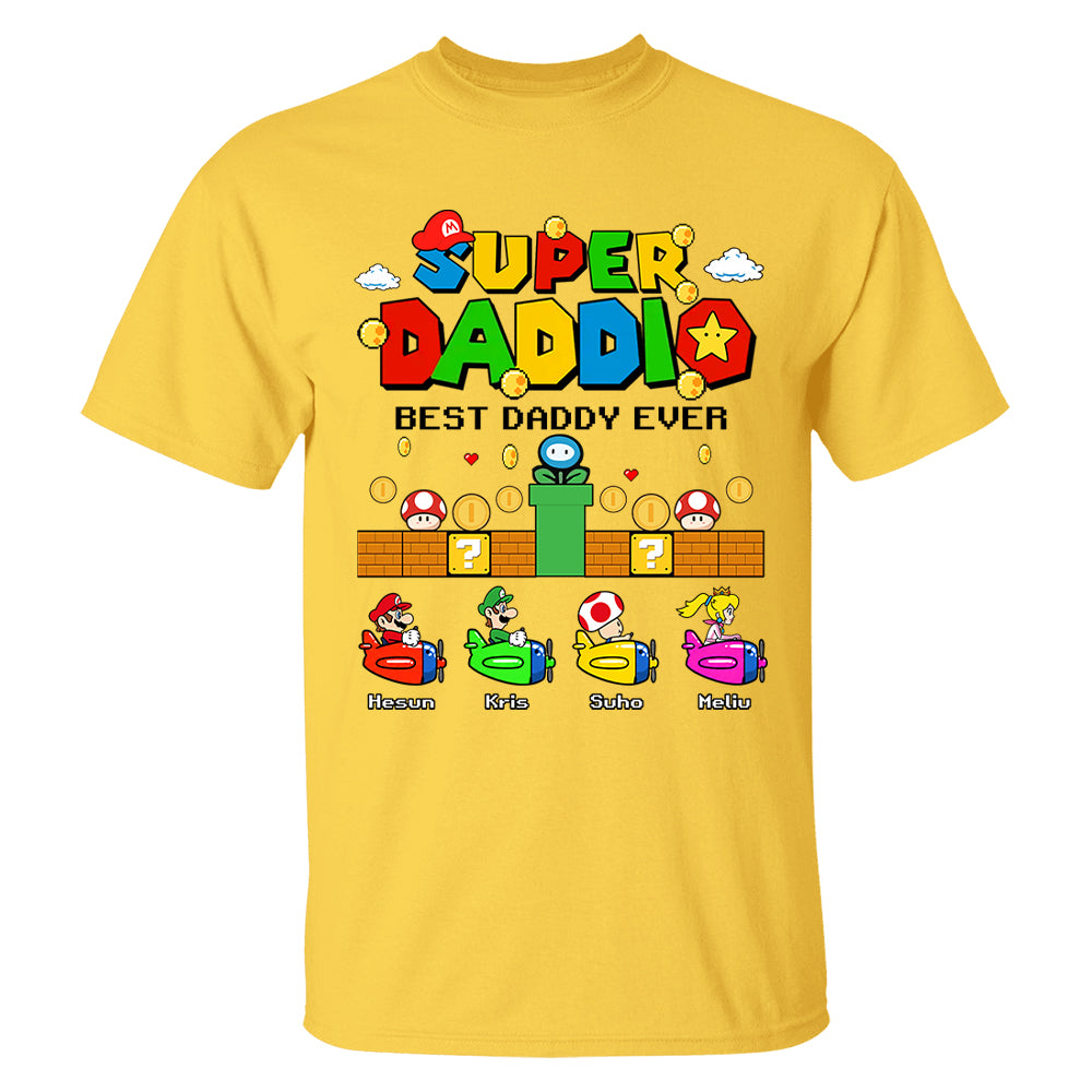 Custom Super Daddio, It's A Me Daddy, Father's Day Gift L0411 T24