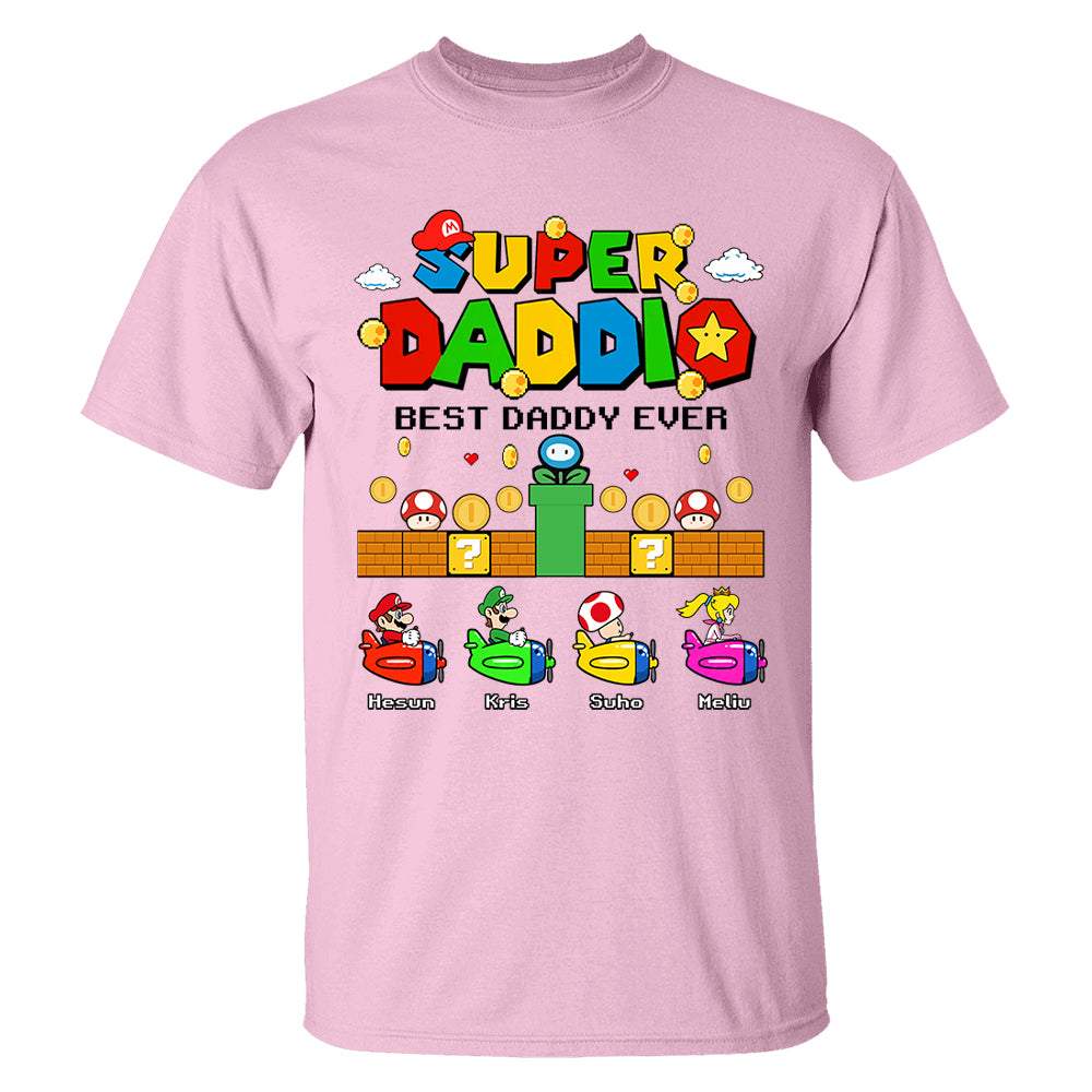 Custom Super Daddio, It's A Me Daddy, Father's Day Gift L0411 T24