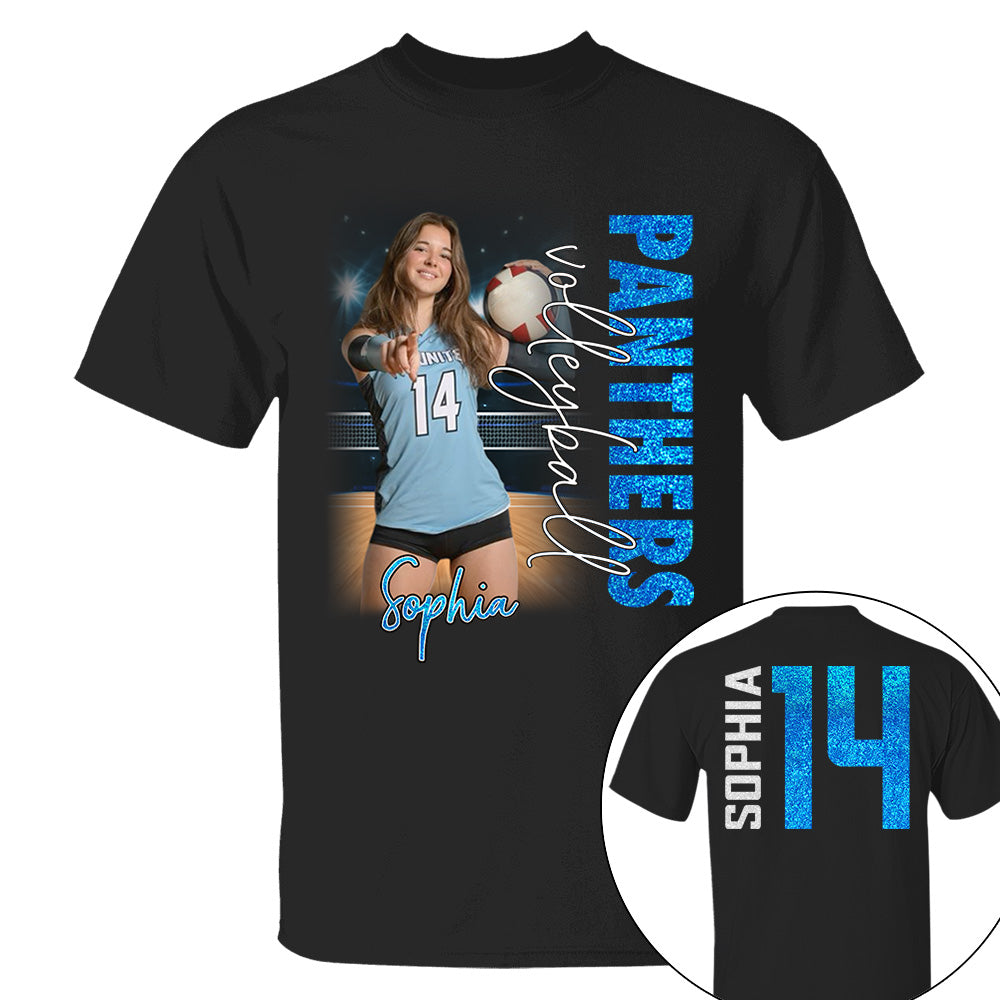 Personalized Volleyball Player Shirt, Custom Name & Number Volleyball Tee, Volleyball Mom Gift Na02 VH01