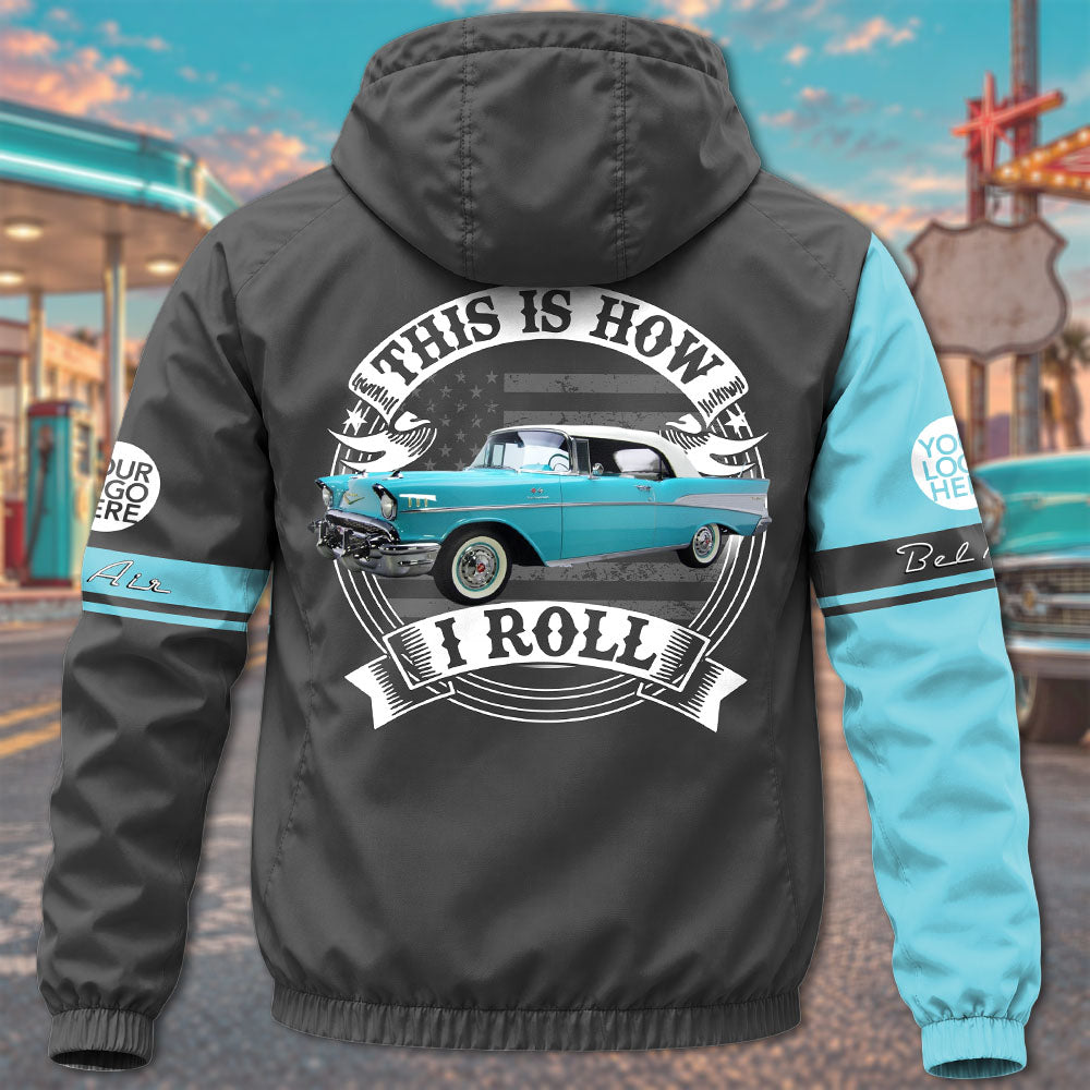 This Is How I Roll - Custom Photo Classic Car Windbreaker Jacket - Personalized Name Car Jacket A2110 T24