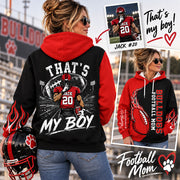Personalized Football Mom Shirt, Custom That's My Boy Football Shirt, Custom Name & Number Sports Mom Gift Na02 T24