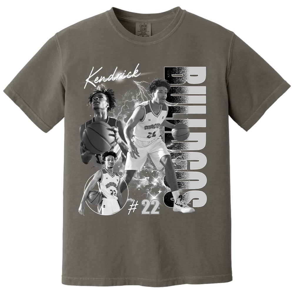 Personalized Photo Basketball Player Shirt - Custom Team Name School Name Bootleg Shirt T1807 Pt99