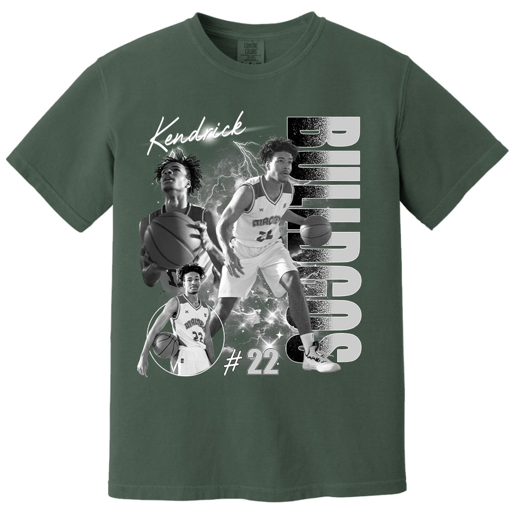 Personalized Photo Basketball Player Shirt - Custom Team Name School Name Bootleg Shirt T1807 Pt99