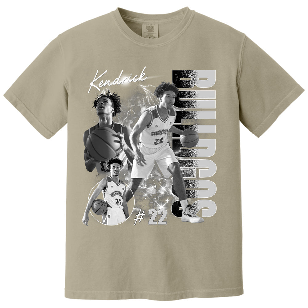 Personalized Photo Basketball Player Shirt - Custom Team Name School Name Bootleg Shirt T1807 Pt99