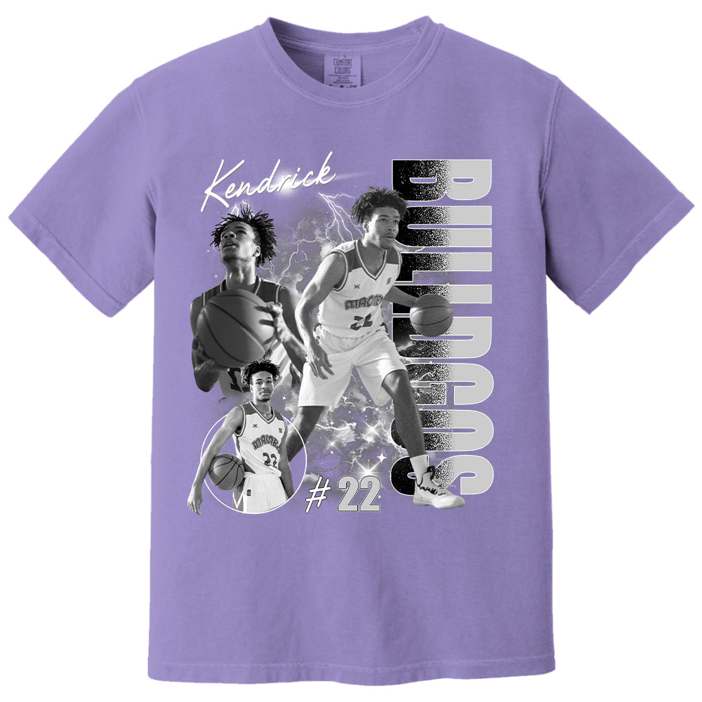 Personalized Photo Basketball Player Shirt - Custom Team Name School Name Bootleg Shirt T1807 Pt99