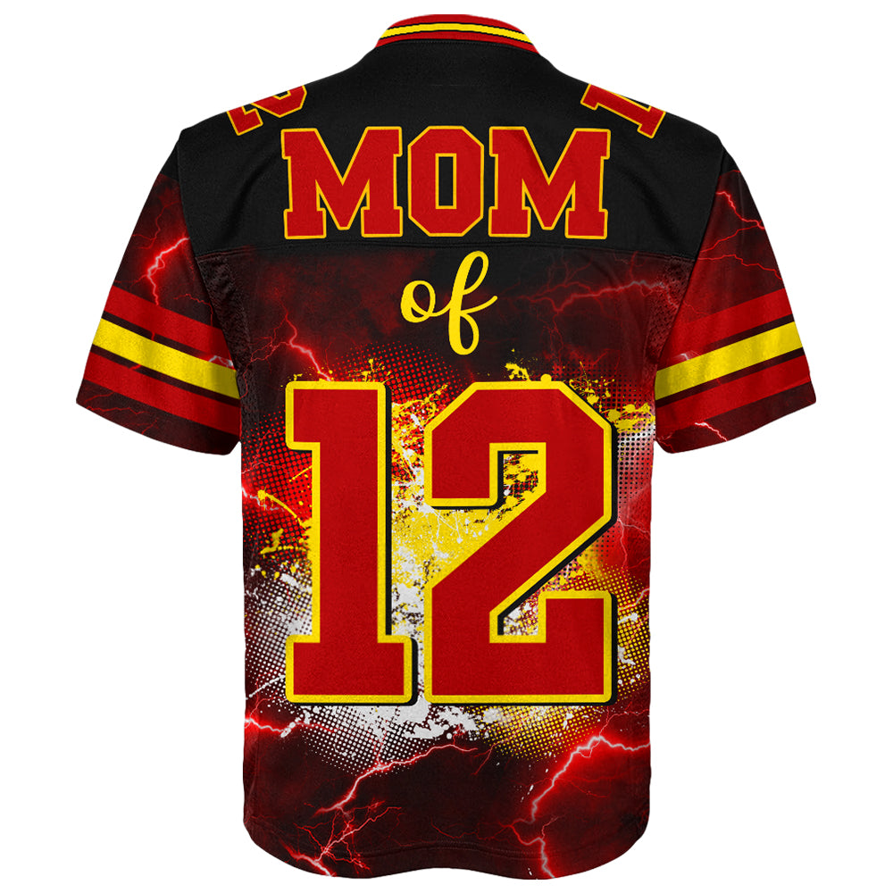 Custom Photo Football Jersey I Will Always Be Your Biggest Fan Game Day Shirt For Football Mom Dad Family H2511 Trna
