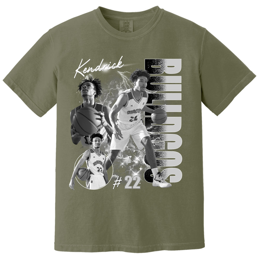 Personalized Photo Basketball Player Shirt - Custom Team Name School Name Bootleg Shirt T1807 Pt99