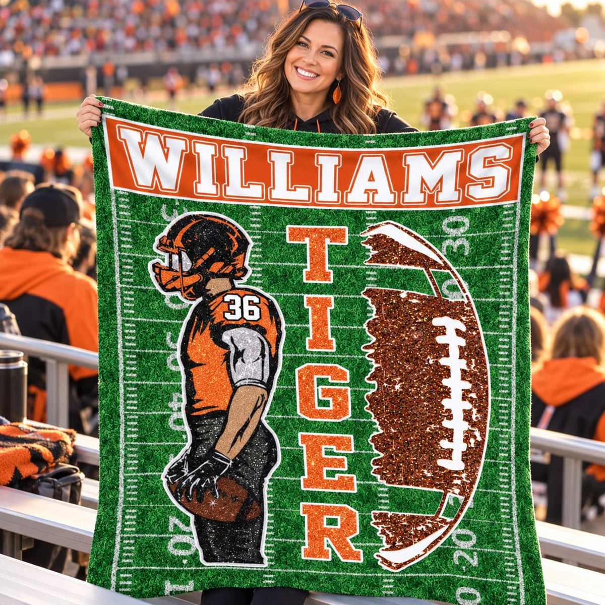 Personalized Football Team Blanket, Football Blanket, Team Football Gift Blanket Na02 T24