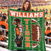 Personalized Football Team Blanket, Football Blanket, Team Football Gift Blanket Na02 T24