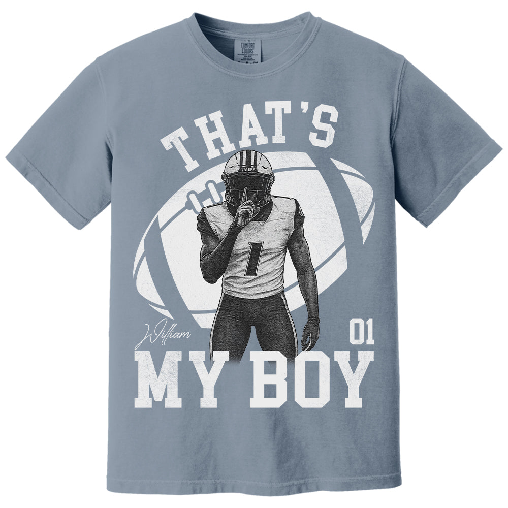 That’s My Boy - Washed Tee Retro Bootleg Shirt - Custom Photo Football Players - Gift For Sport Family T1807 T24