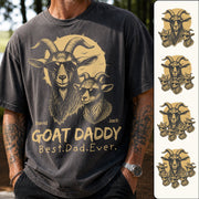 Goat Daddy, Personalized T-Shirt Father Day, Gifts for Dad Husband, Funny Papa Tshirt Cool Goat Daddy Tee MI209 Hv01
