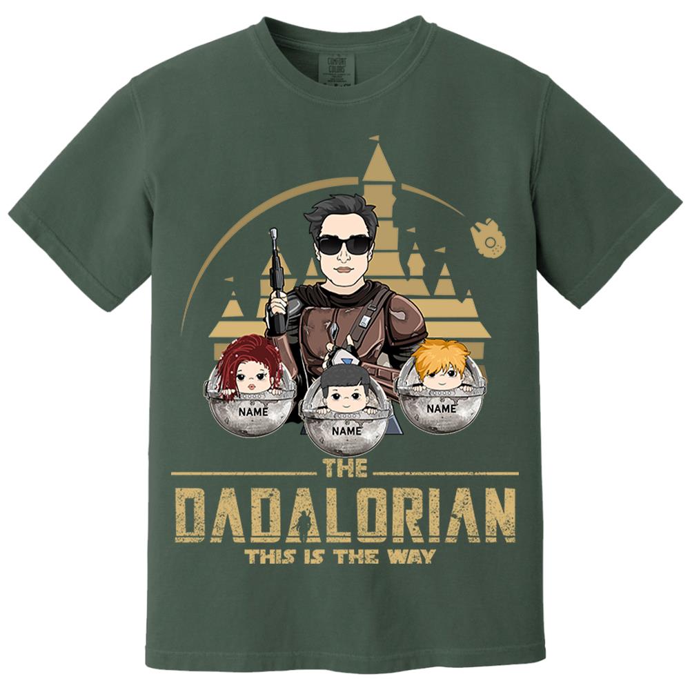 The Dadalorian This Is The Way Custom Shirt For Dad, Father Day Gifts for Dad Funny Dad Tshirt Cool Daddy Nh00