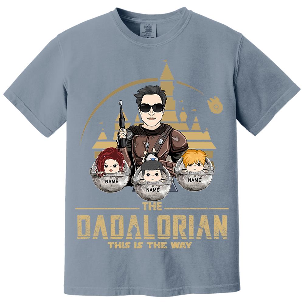 The Dadalorian This Is The Way Custom Shirt For Dad, Father Day Gifts for Dad Funny Dad Tshirt Cool Daddy Nh00