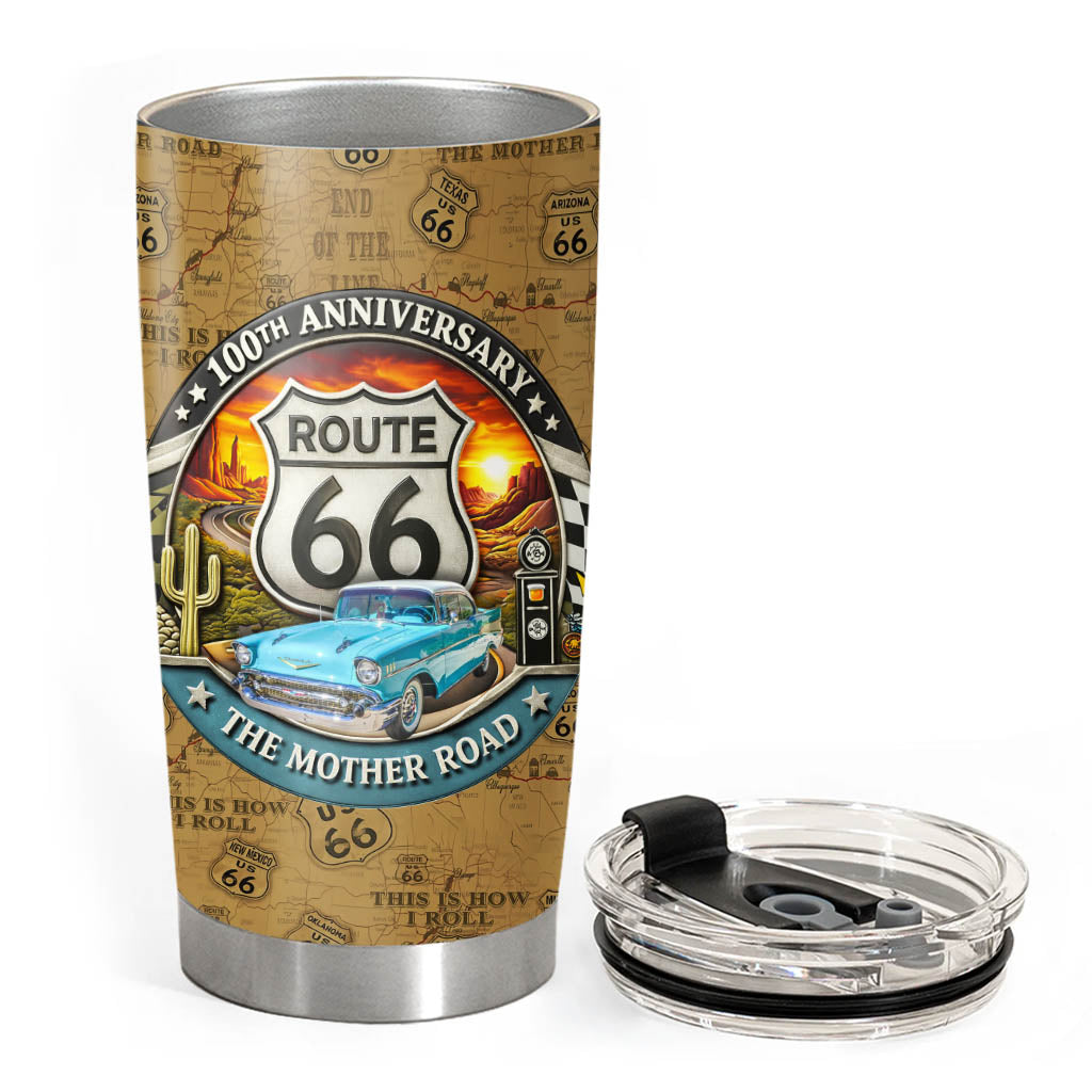 Celebrate 100 Years of Road Route 66 - Custom Car's Photo Tumbler A2110 Pt99