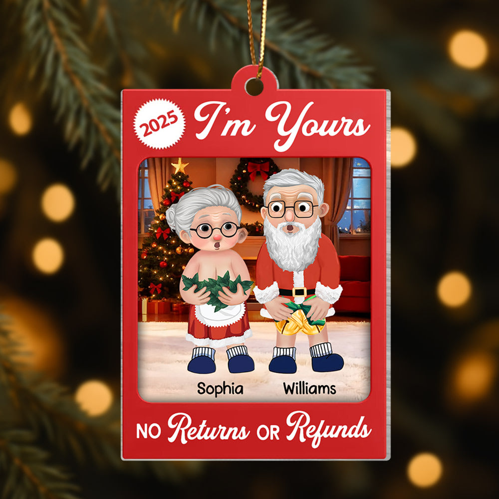 I Want To Grow Old With You - Personalized Acrylic Ornament Christmas Gift for Couple Tu24 Li29