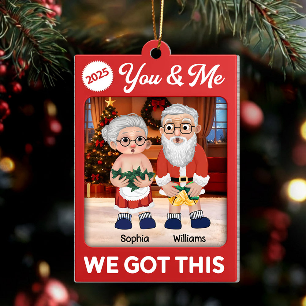 I Want To Grow Old With You - Personalized Acrylic Ornament Christmas Gift for Couple Tu24 Li29