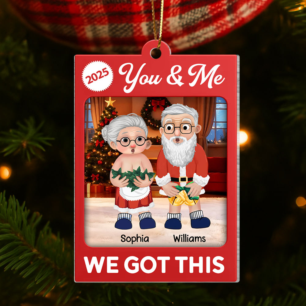 I Want To Grow Old With You - Personalized Acrylic Ornament Christmas Gift for Couple Tu24 Li29