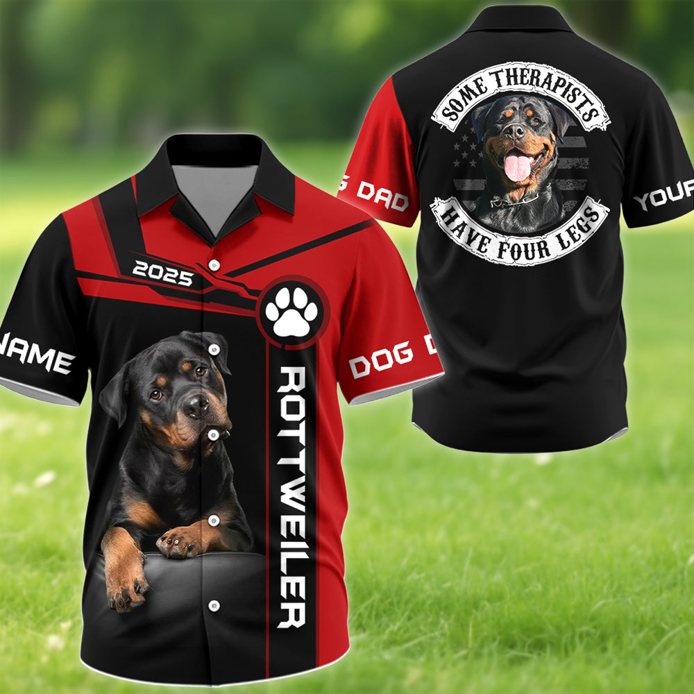 Some Therapists Have Four Legs, Personalized Dog Dad Mom Shirt , Gift For Dog Lovers T1807