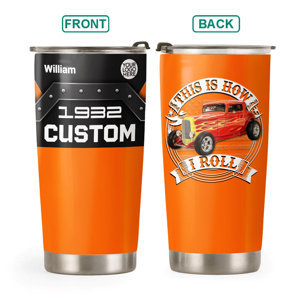 Custom Photo Hot Rods Tumbler Gift for Father's Day, Car Lovers A2110 Pt99