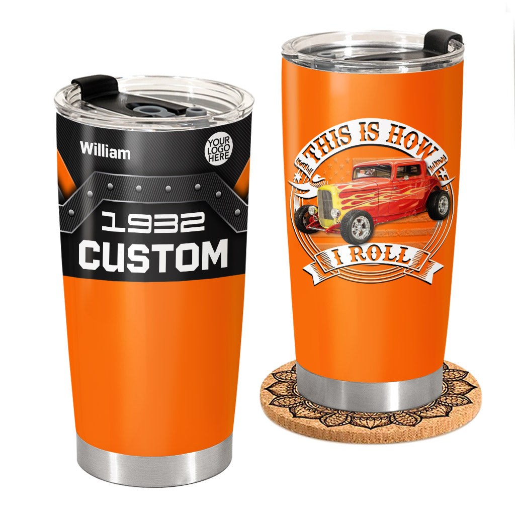 Custom Photo Hot Rods Tumbler Gift for Father's Day, Car Lovers A2110 Pt99