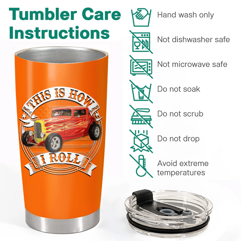 Custom Photo Hot Rods Tumbler Gift for Father's Day, Car Lovers A2110 Pt99