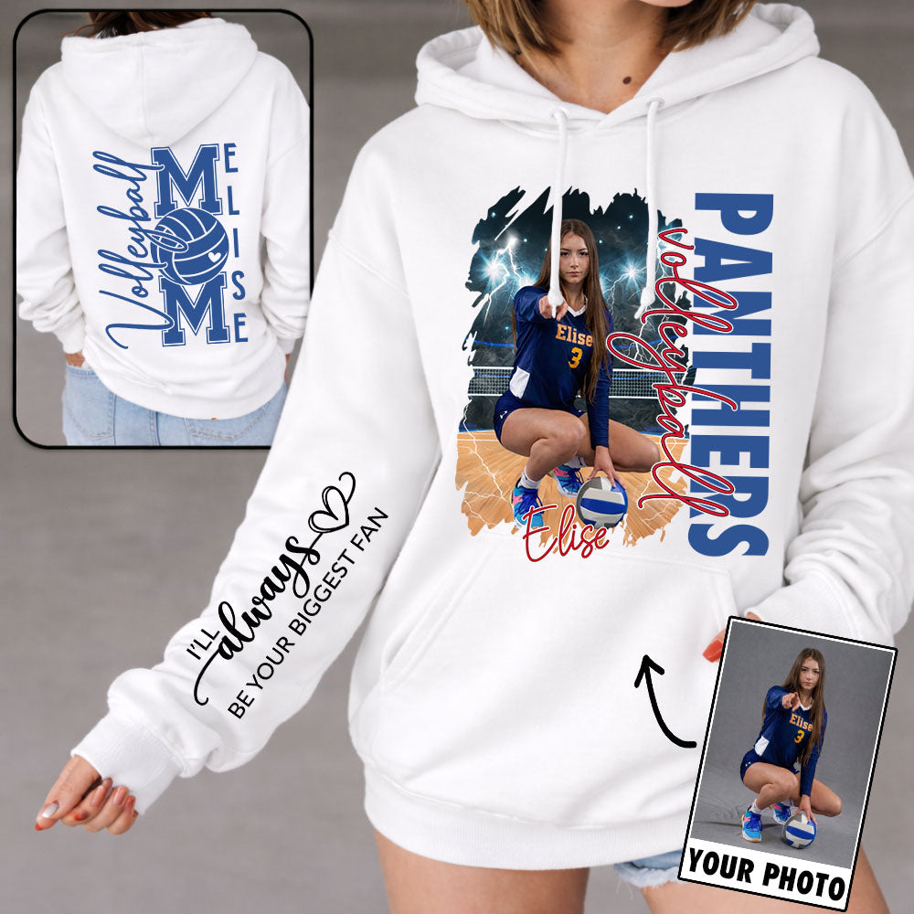 Custom Photo Volleyball Shirt, Personalized Volleyball Mom Shirt, Volleyball Hoodie, Volleyball Dad Sweatshirt T1807