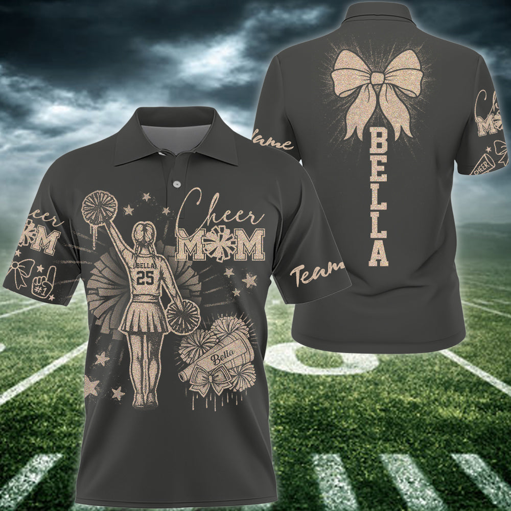 Personalized Bleach Style Cheer Shirt For Cheer Mom Hv01