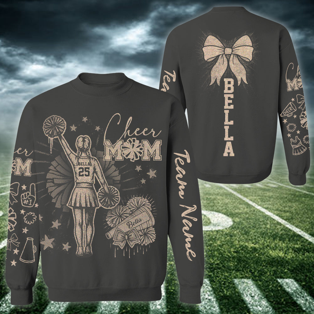 Personalized Bleach Style Cheer Shirt For Cheer Mom Hv01