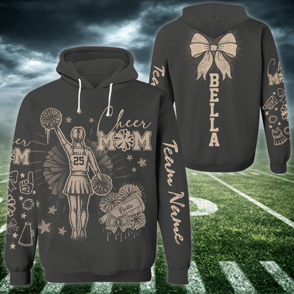 Personalized Bleach Style Cheer Shirt For Cheer Mom Hv01