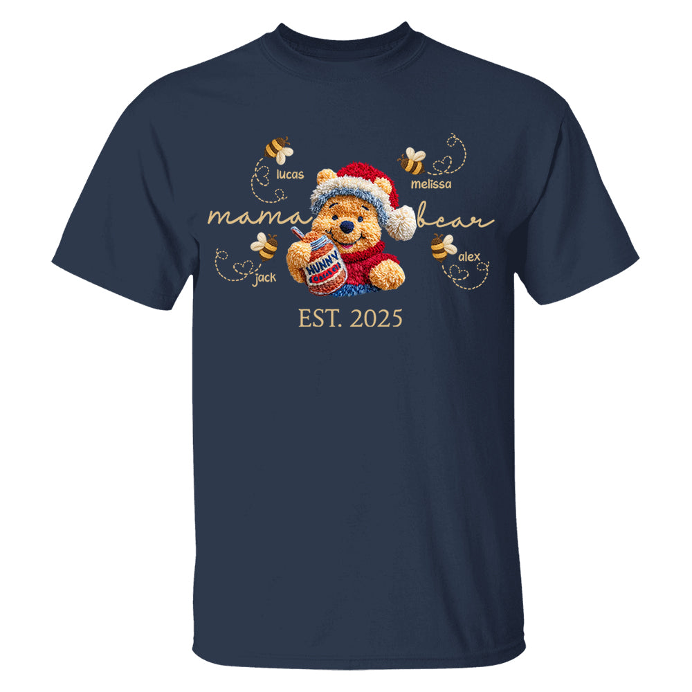 Custom Mama Bear Est And Grandkids Christmas Shirt For Grandma Nh00