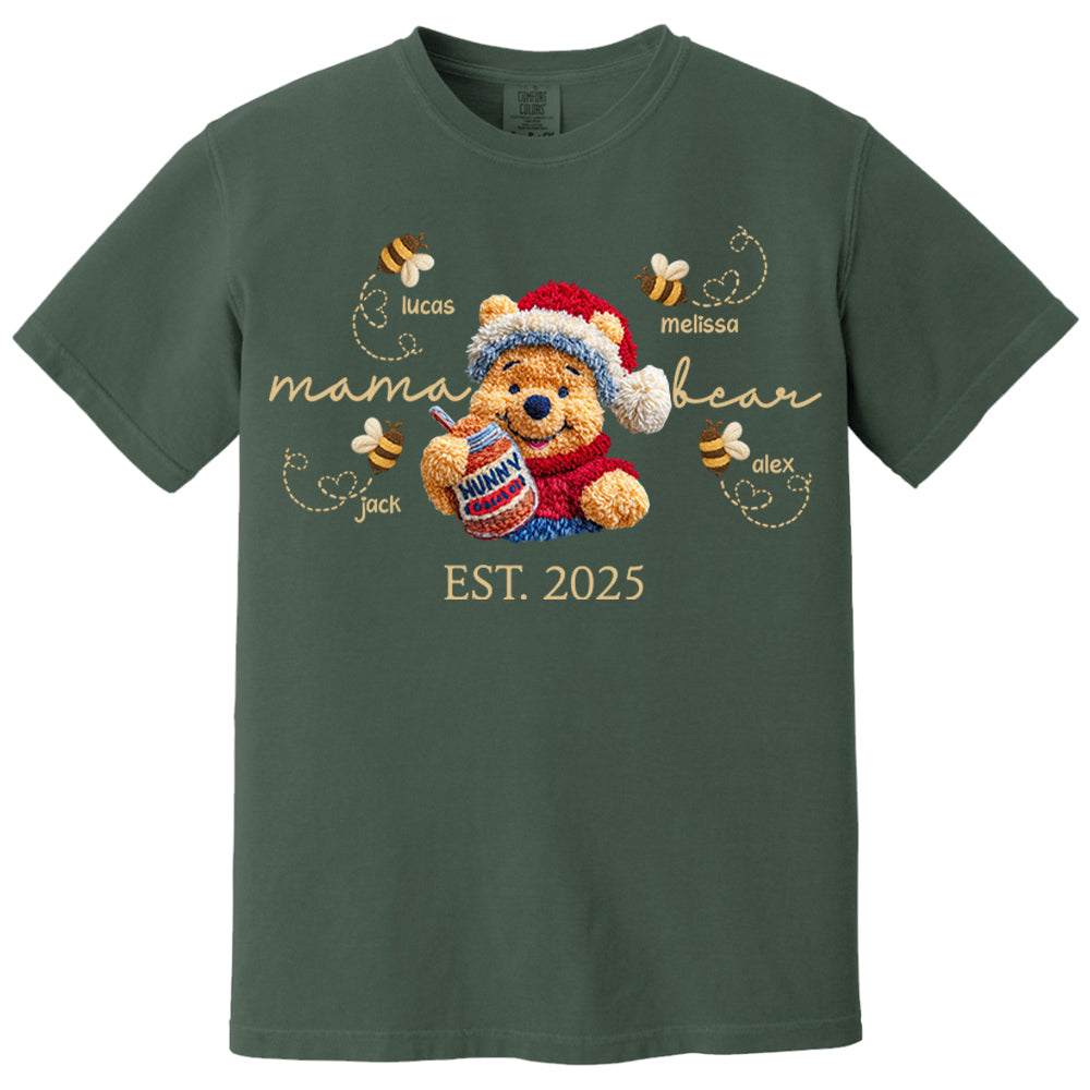 Custom Mama Bear Est And Grandkids Christmas Shirt For Grandma Nh00