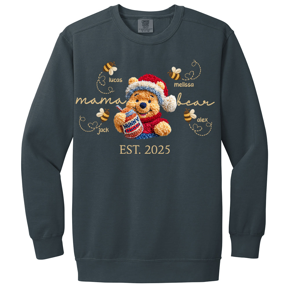 Custom Mama Bear Est And Grandkids Christmas Shirt For Grandma Nh00