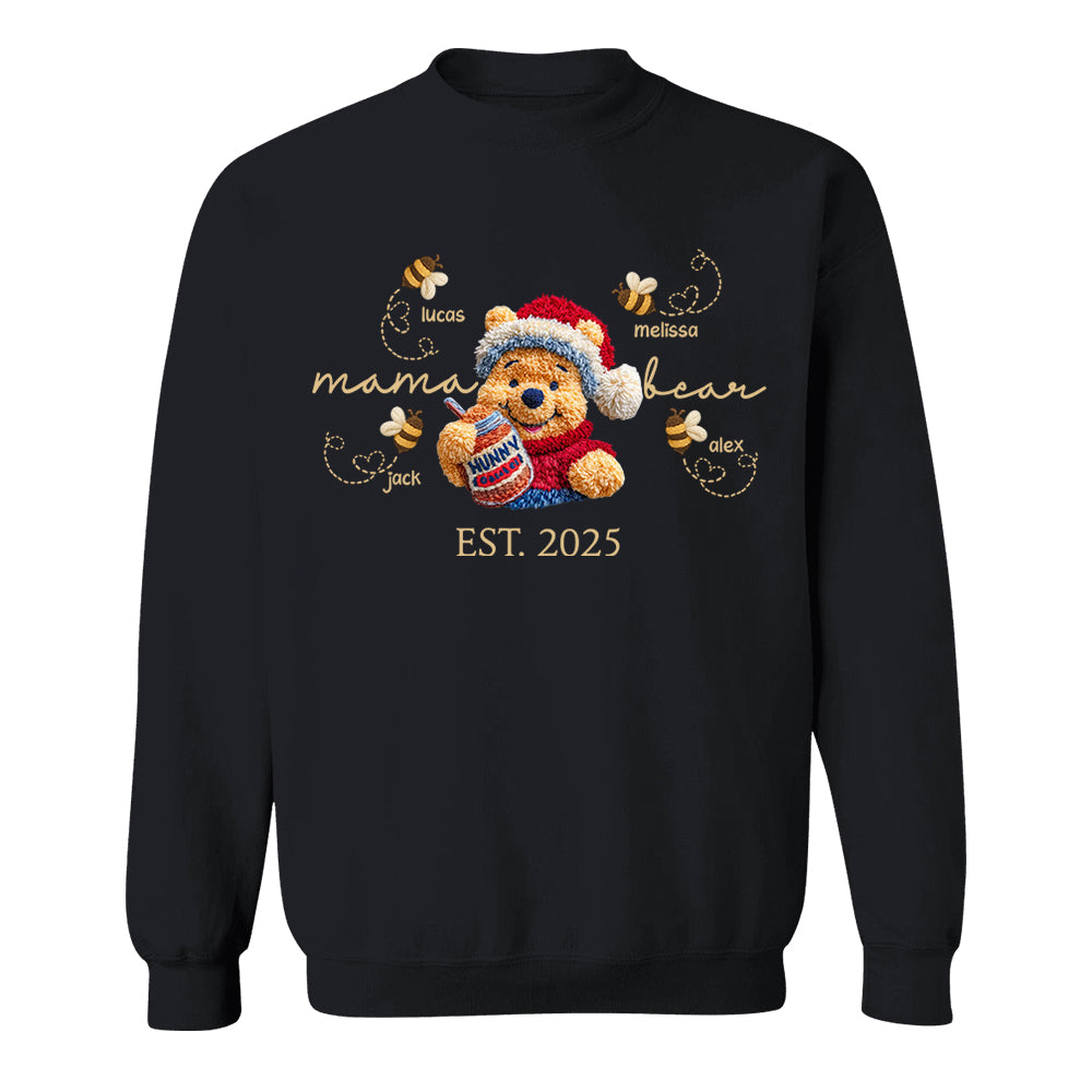 Custom Mama Bear Est And Grandkids Christmas Shirt For Grandma Nh00