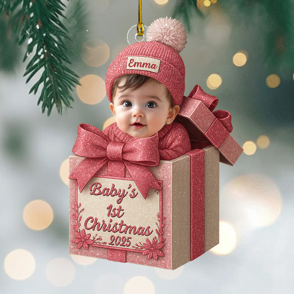Personalized Baby’s First Christmas Ornament – Custom Acrylic Keepsake T1807 Do99
