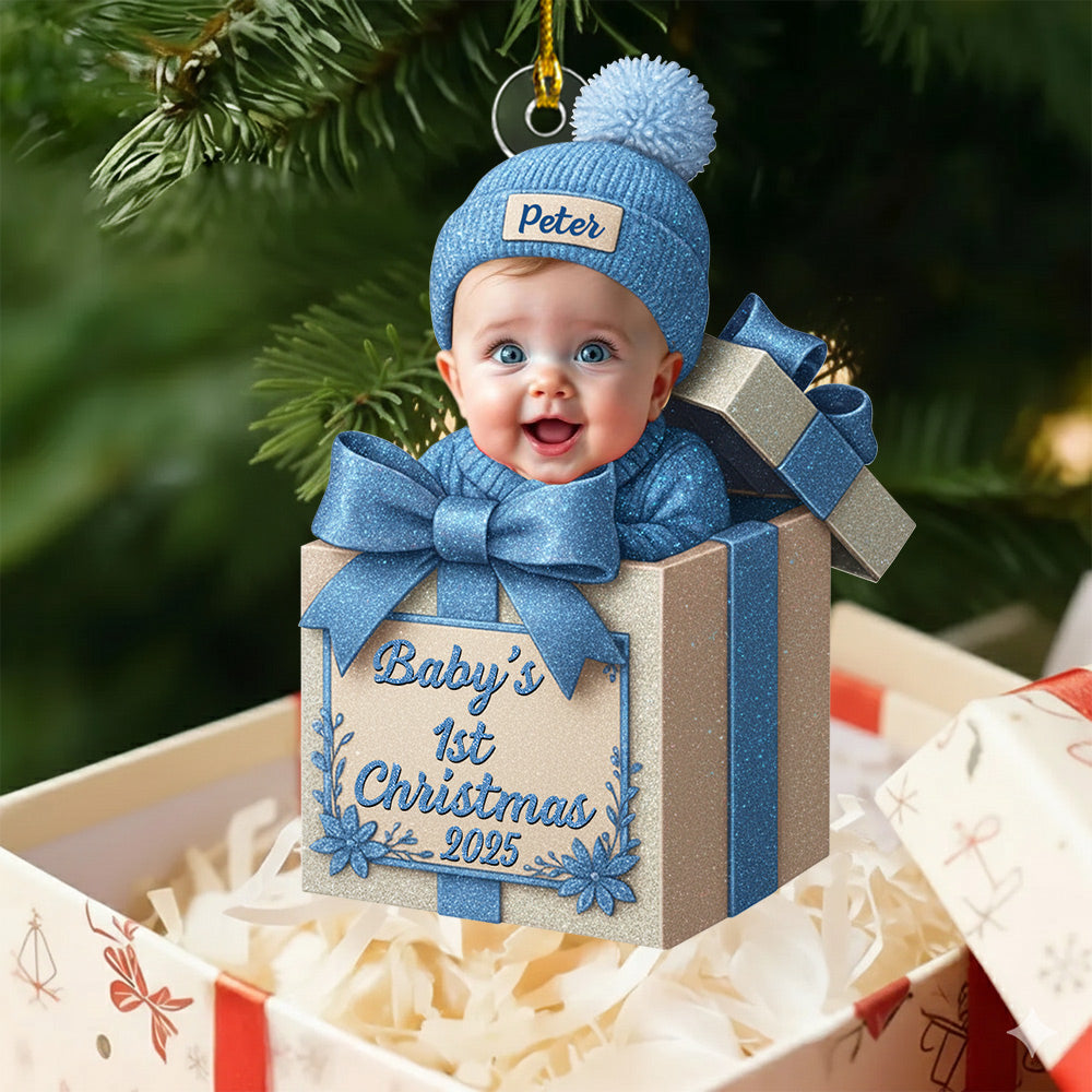 Personalized Baby’s First Christmas Ornament – Custom Acrylic Keepsake T1807 Do99