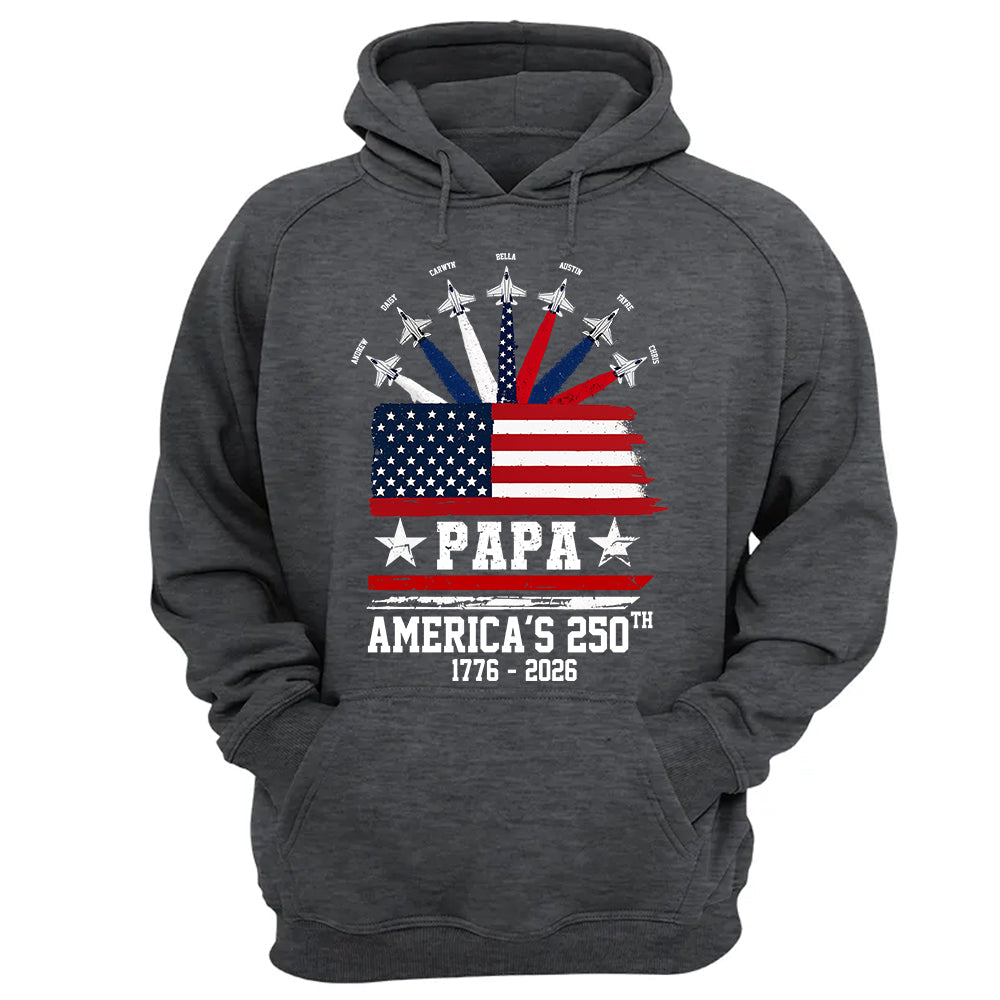 Top Gun Top Dad America 250th Anniversary Personalized T-Shirt for Father & Grandpa NA02 TH23
