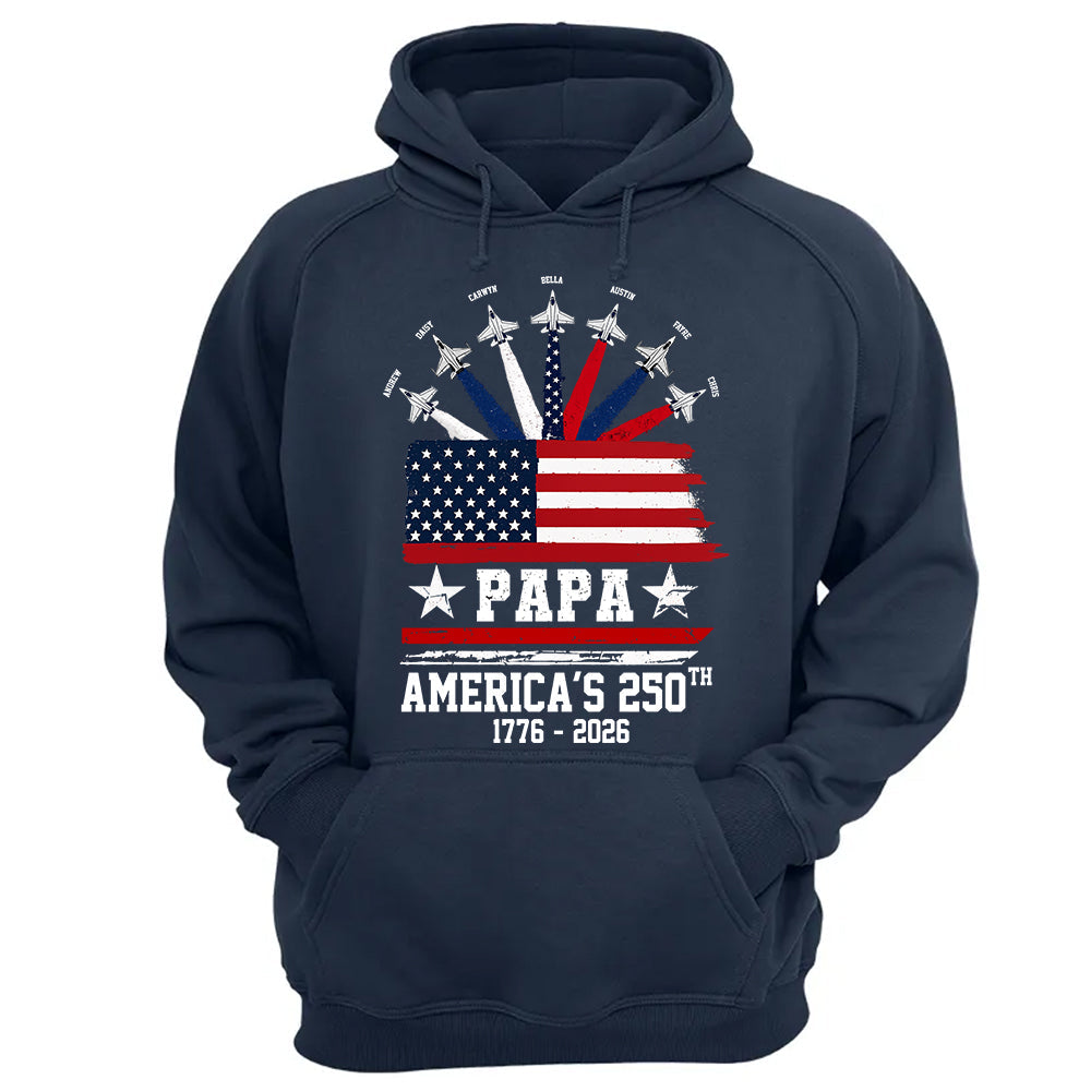 Top Gun Top Dad America 250th Anniversary Personalized T-Shirt for Father & Grandpa NA02 TH23